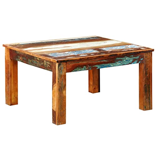 ZQQLVOO Mesa de sofá, mesita de noche, mesita de cama, mesa de café, mesa de café, cuadrada, madera vieja, adecuada para salón, dormitorio, oficina