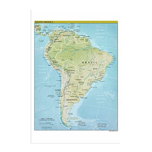 Historix 2021 South America Map Poster - 24X36 Inch South America Wall Art - Wall Map Of South America Poster - Latin America Map Poster #TOP4