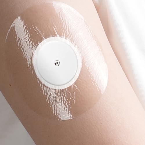Sensor Covers for Libre 1/2/3, 40 Pack Waterproof Adhesive Patches,Transparent Tape Long Lasting Without Hole & Glue in The Center CGM Adhesive Patch - Enlite-Guardian-Freestyle Libre 14 Day Sensor