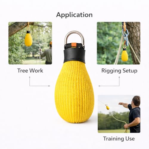 QHDHMZ 280g Outdoor Throw Weight Bag Heavy Duty Arborist Climbing Rope Bag Multi-Purpose Throw Bag for Tree Work Rock Climbing and Spelunking - Thumbnail 2