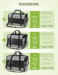 Pet Carrier Bag Large, Cat Carrier Handbag, Portable Dog Travel Bag, Breathable Mesh Fabric, Suitable for Both Long and Short Trips, Used for Cats and Puppies Under 7KG (L,Grey)