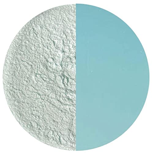Bullseye Glass Co. 5 Oz Turquoise Blue Opal Powder Frit - 90 Coe