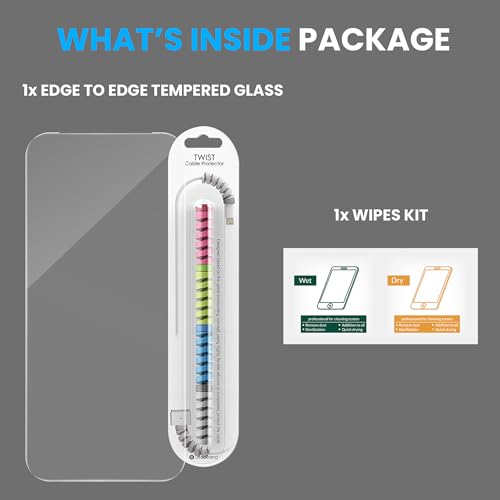 Image of FIRST MART Borderless Tempered Glass for Google Pixel 9 & Pixel 9 Pro with Cable Protector & Installation Kit | Edge-to-Edge, 9H Scratch Resistant, Case-Friendly | Pack of 1