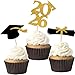 OHOME Graduation Decorations 2026 2027- 𝐒𝐇𝐎𝐏 𝐀𝐋𝐋 𝐆𝐑𝐀𝐃 𝐃𝐄𝐂𝐎𝐑 →𝟕𝟎% 𝐎𝐅𝐅 36PCS Graduation Cupcake Toppers - Mini Cake Decorations for Class of 2026,Diploma, 2026, Grad Cap Set (Black)