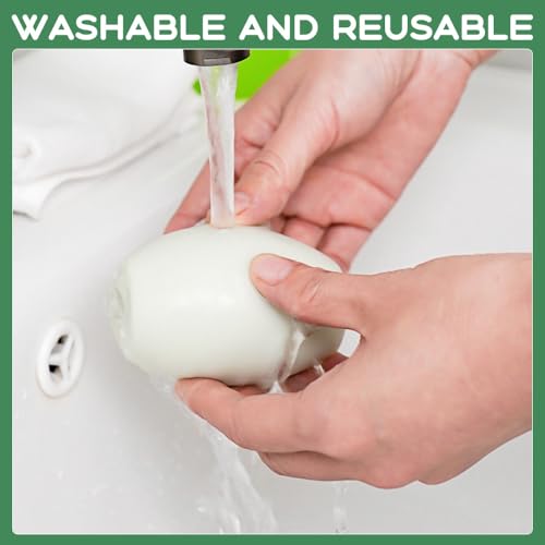 KUWUNG 2 Stück Waschbarer tragbarer Aufkleber, Wiederverwendbare Fusselrollen, Waschbare klebrige Gel Fusselrolle Ball für Haustier Haar, Wiederverwendbarer Gel-Fusselroller für Kleidung, Reisen, Haus