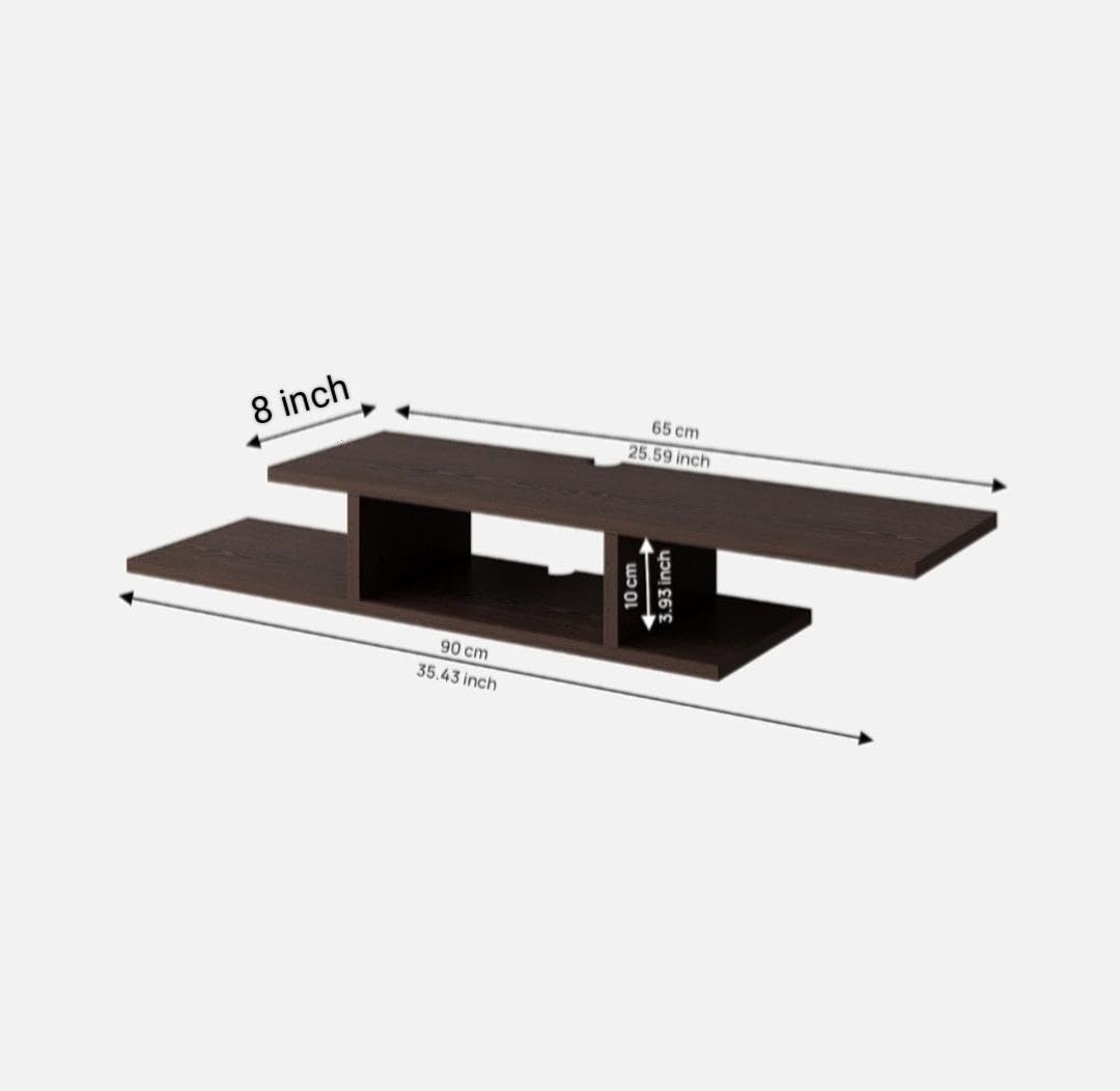 Engineered Wood TV Entertainment Unit Set Top Box Stand/TV Cabinet with Shelves for Books & Décor Display Unit Bed Living Room Upto 55 Inches (Brown DB) Engineered Wood TV Entertainment Unit Set Top Box Stand/TV Cabinet with Shelves for Books & Décor Display Unit Bed Living Room Upto 55 Inches (Brown DB)