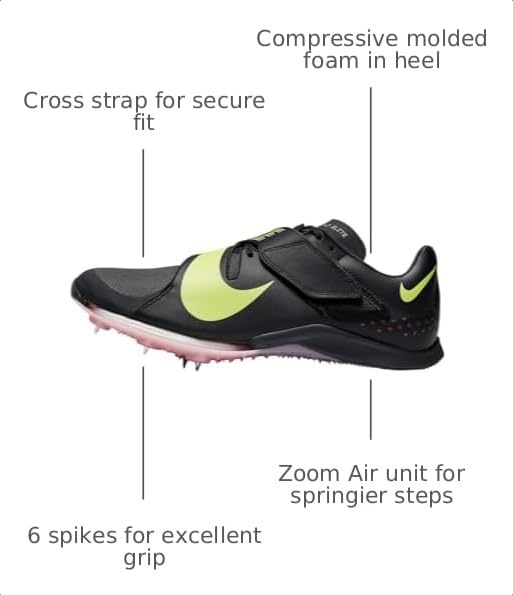 Image of Zoom Elite Long Jump Shoes (Unisex - White /Black-Laser Orange-Hyper Pink) by Nike