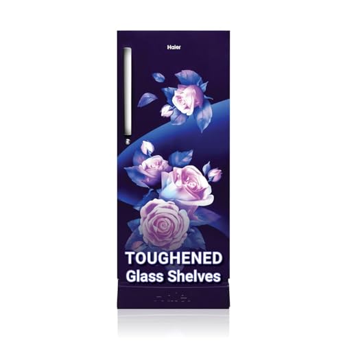Image of Haier 190 L, 5 Star, Direct-Cool Single Door Refrigerator (HED-205MRB-P, Marine Rose, Base Stand Drawer)