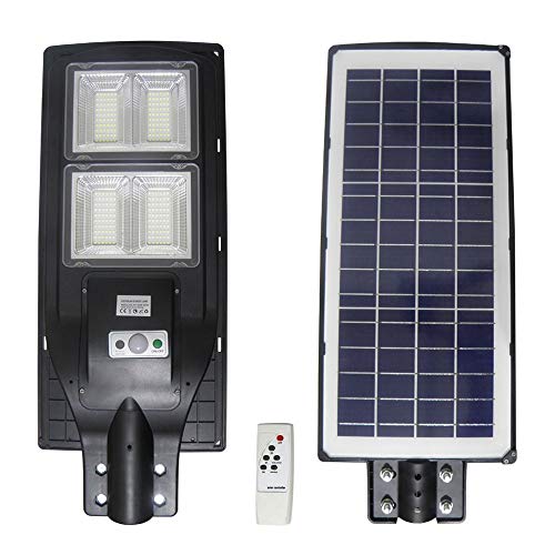 Luminaria Solar Poste LED 200W Sensor Proximidade Controle Rua Quintal Jardim Iluminaçao
