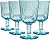 Bormioli Rocco Romantic Stemware Glass, Set of 4, 10.75 oz, Light Blue