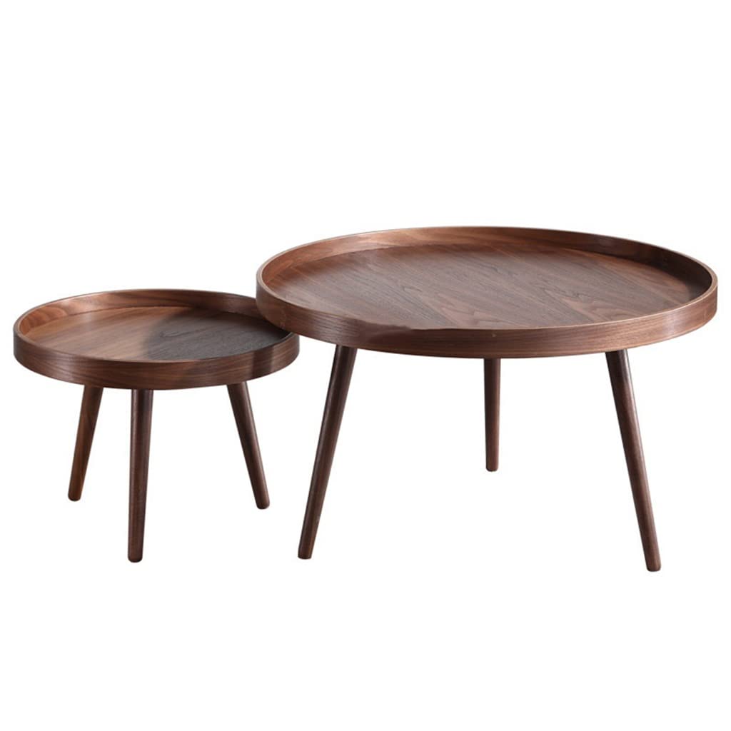 Nordic Coffee Table Solid Wood Household Living Room Small Apartment Furniture Round Small Round Tea Table