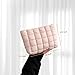 HFLZBRO Puffy Quilted Makeup Bag for Women, Cosmetic Bag, Travel Toiletry Organizer Pouch Clutch (pink)