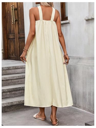 Milumia Women's Twist Knot Sleeveless Dress Summer Vacation Flared Maxi Dresses3