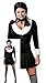 Produktbild FIESTAS GUIRCA Gotisches Schulmädchen Halloween Kostüm Damen  Schwarzes Gothic Kleid mit weißem Kragen  Familien Mädchen Halloween Kostüm Dame 38-40 (M)