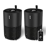 PuroAir 130i HEPA Air Purifiers for Home Pets - Covers Up To 600 Sq Ft - Filters Up To 99.9% of Pollutants, Smoke, Pollen, Dust - Quiet HEPA Air Filter - Air Purifiers for Bedroom (2 Pack)