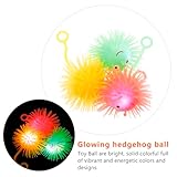 TOYMYTOY 5 stücke Leuchtende Kugel Ball Glühende Igel Elastizität Flash-Haar Ball Kinder Lustige Spielzeug (Gelegentliche Farbe)