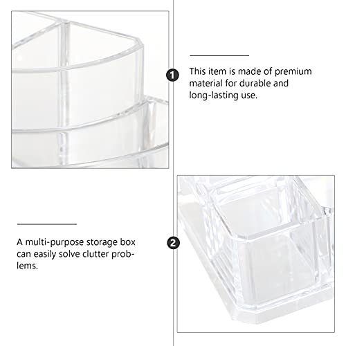 Lurrose Transparente Organizador de Maquiagem de Plástico Bandeja de Mostrar Caso Caixa De Armazenam