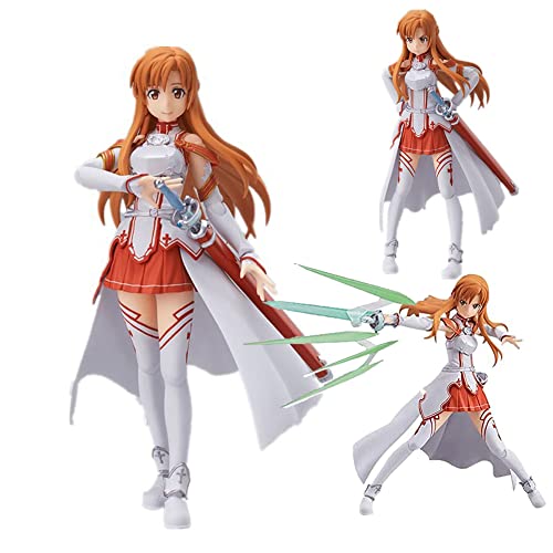 Yuuki Asuna Figura de 13 cm, piezas intercambiables y movimiento Yuuki Asuna Figuras de acción de anime, colección de decoración de escritorio, regalo para fans