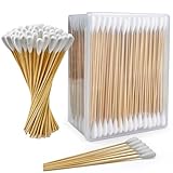 Accesfire 300PCS Large Cotton Swabs in Storage Box, 6 Inch Dog Ear Swabs with Bamboo Handle for Dogs - Soft Cotton, Gentle and Lint-Free, Specially Designed for Dogs, (Large)
