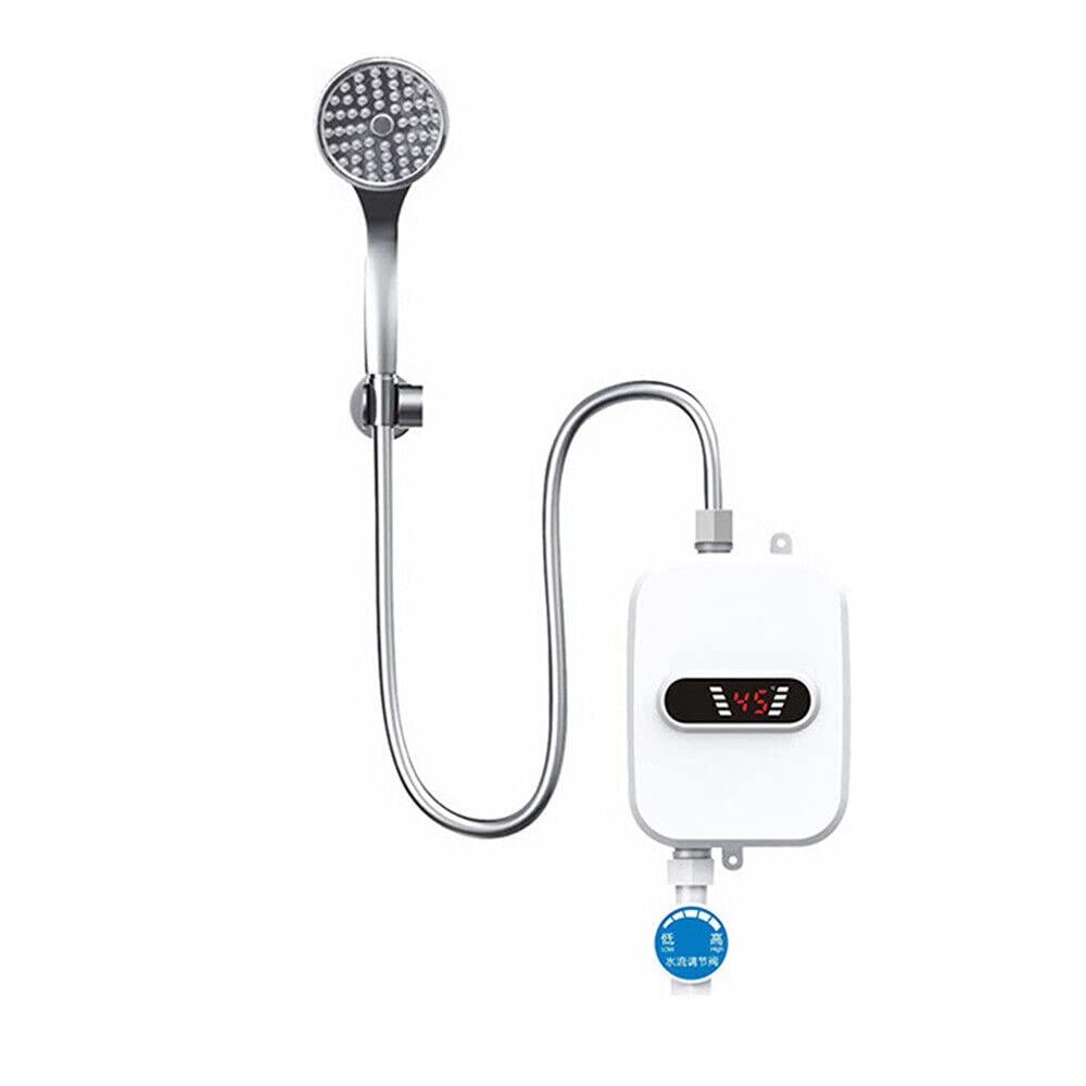4500W Electric Tankless Water Heater - Instant Hot Water For Shower, Kitchen, LED Display, 0.02-0.6MPa