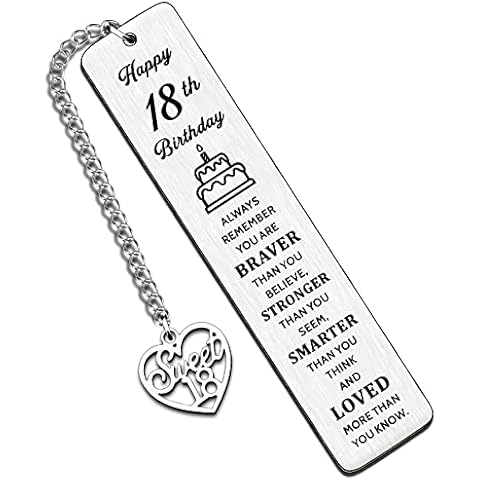 HULALA Inspirational 18th Birthday Bookmark Gift Cover