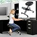 Silla ergonómica para rodillas y taburete ajustable en altura con ruedas, para casa y oficina, silla antidolor de espalda para una postura óptima con asiento acolchado suave
