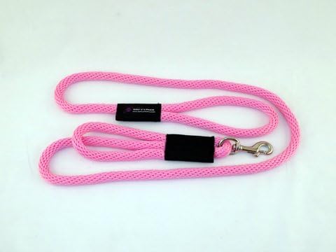 Soft Lines PSS10606HOTPINK 2 Handled Sidewalk Safety Dog Snap Leash 0.37 in. Diameter by 6 Ft. - Hot Pink