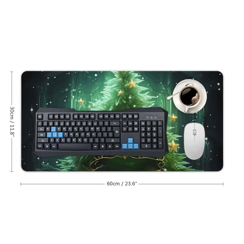 Tapis de souris de jeu vert sapin base antidérapante grand format