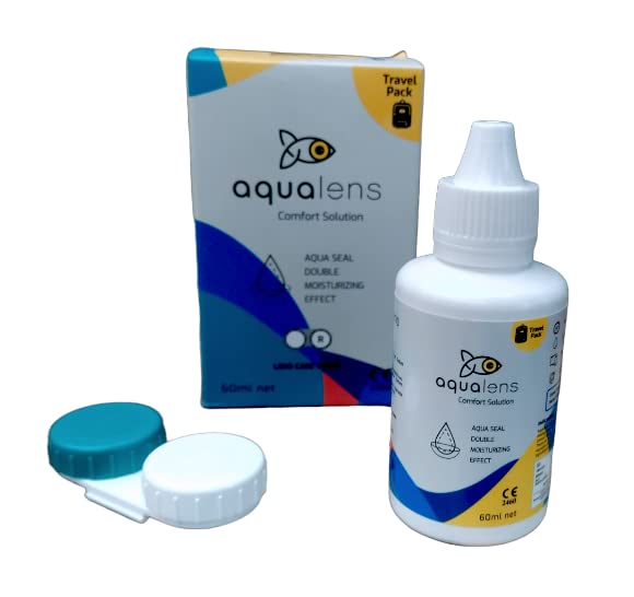 Buy Aqua Contact lens solution pack of 2 (60+60) ml 120ml Online at Low Prices in India