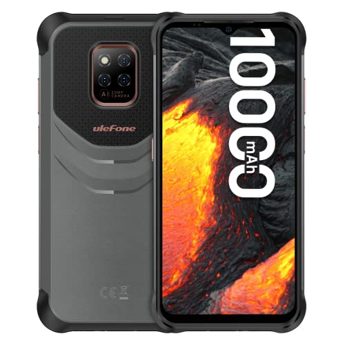 Ulefone Android 12 Smartphone Incassable 4G, Power Armor 14 Pro 10000mAh 6Go+128Go Écran 6,52 Pouces,Double SIM 5G WiFi OTG/NFC/GPS Telephone Portable Debloque