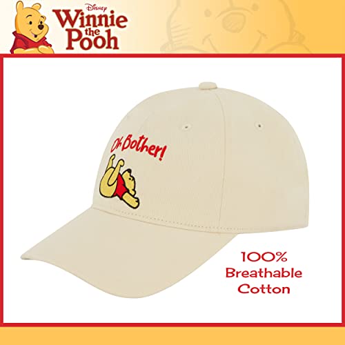 Concept One Womens Disney Winnie The Pooh Dad Hat, Oh Bother With Embroidered Logo Baseball Cap, Khaki #TOP4