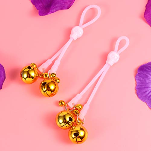 2 peças de grampos femininos para mamilo luminosos noturnos da Exceart Clipes de seio para mamilos s