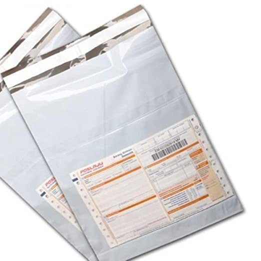 Image of RAGI PACKAGING Plain Tamper Proof 10 x 14 Inch Courier Bag With Pod Document Pouch - 60 Micron Security Bag, Mailer Bag Polybags for Packing - 200 Piece