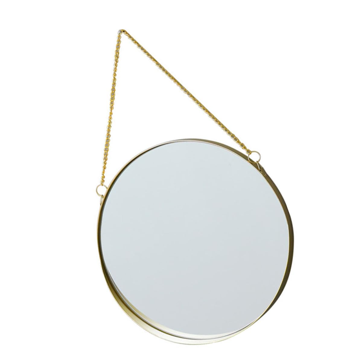 Miroir mural rond doré sans odeur pour salle de bain et pièce humide