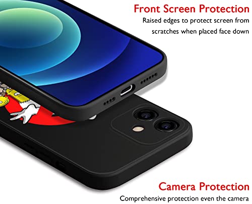 Rufeng Compatible For Iphone 12 Case 6.1" Pattern Printed Soft Silicone Full Protection Cases (29-Simpsons-P12) #TOP1