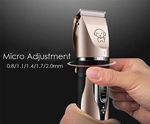 Mpowtech Dog Clippers, Usb Rechargeable Cordless Dog Grooming Kit, Electric Pets Hair Trimmers Shaver Shears For Dogs And Cats, Quiet, Washable, With Led Display(Gold-Led Power Display) #TOP7
