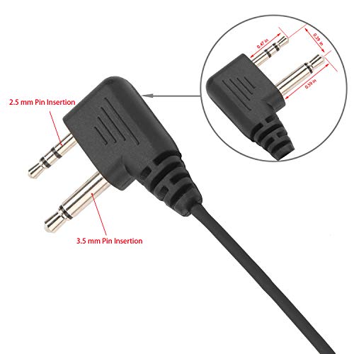 COISOUND Two Way Radio Earpiece | Walkie Talkie Headset Compatible Midland AVPH3, Ear-Clip Two Way Headset for Midland Walkie Talkie Earpiece(Pair)