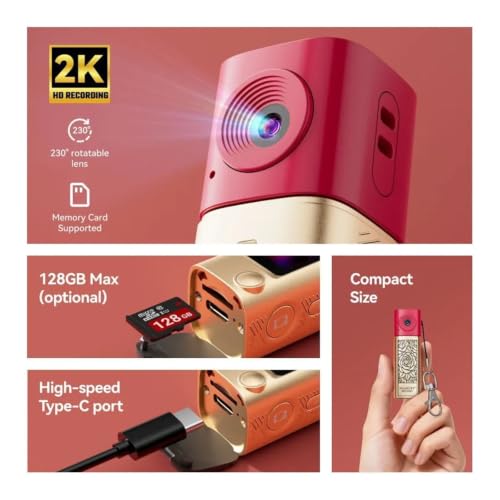 Image of 2026 New G10 Youth Series Mini Thumb Action Camera, 2K HD Compact Keychain Portable Outdoor Sports Camera(Indigo)