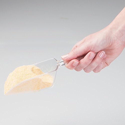 iDesign Measuring Scoop Set of 3, Extra Large Measuring Spoons Made of Durable Plastic, Scoops for Sweets, Kitchen, Pantry and Utility Room, Clear, 31243