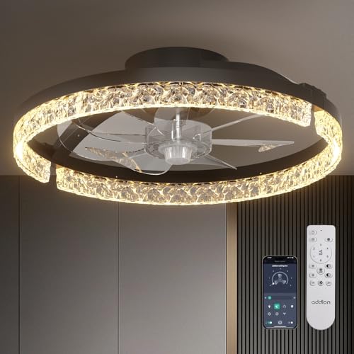 addlon Ceiling Fans with Lights and Remote, 18'' Low Profile