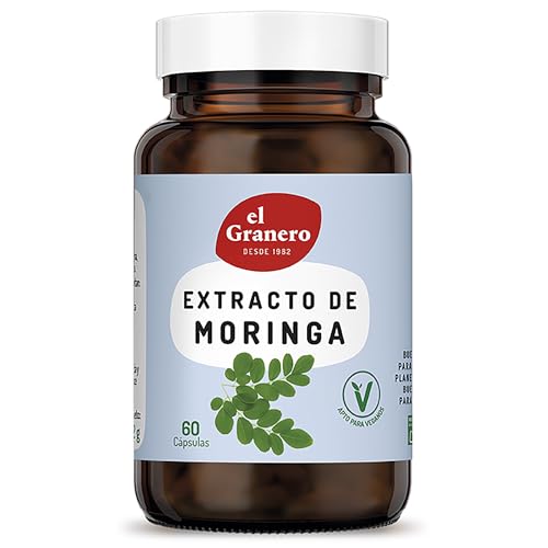 El Granero Integral - Extracto de Moringa - 60 Cápsulas - Elaborado a Base de Extracto de Hojas de Moringa - Fortalece el Sistema Inmune y Contiene Efectos Antioxidantes