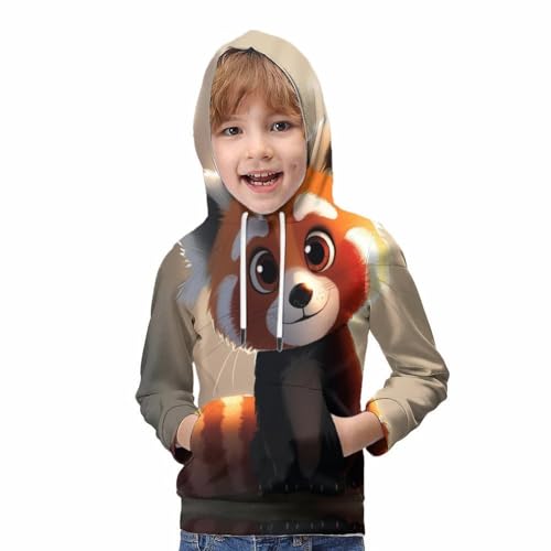 Sweat Red Panda 3D pour enfants avec capuche et poche - 5