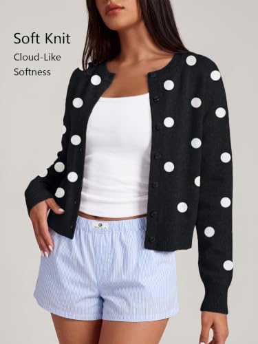 Image of Trendy Queen Cropped Cardigan Sweaters for Women Fall Fashion Clothes 2026 | Lightweight Knit Button-Down, Y2K Open-Front Layering Piece for Fall, Spring & Office Wear