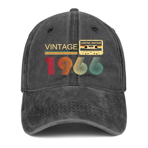 Image of 60th Birthday Gifts for Women Men Her Him 1966 Baseball Cap Hat | Vintage 1966 Baseball Cap Hat 60th Birthday Decorations for Women Men Her Him 60th Birthday Party Favors