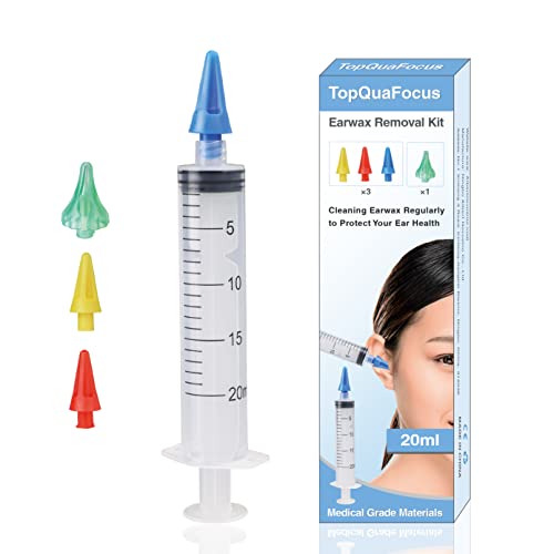 TopQuaFocus Ear Wax Removal Ear Cleaning Kit Cleaner Irrigation Flusher Tool Good Silicone Nozzle Reusable Household Universal Cleaning Kit
