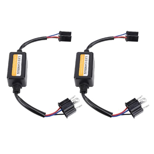 Walfront H4 -LED -Canbus Decodificatore Eldiminato in Modo Efficiente in Modo Efficiente, per Fari a LED H4, Plug e Codificanti 2 Pcs per Sfarfallio, Adatti a Tutti i Veicoli