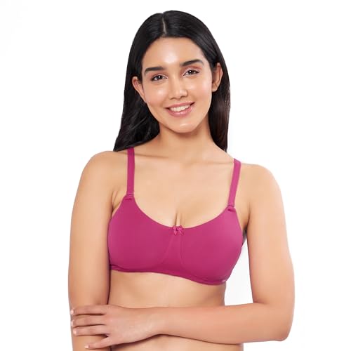 Image of Amante Women's Essential Comfort Non-Padded Non-Wired Full Coverage T-Shirt Bra | Seamless Cotton Blend | Moisture-Wicking Fabric | All-Day Support Bra