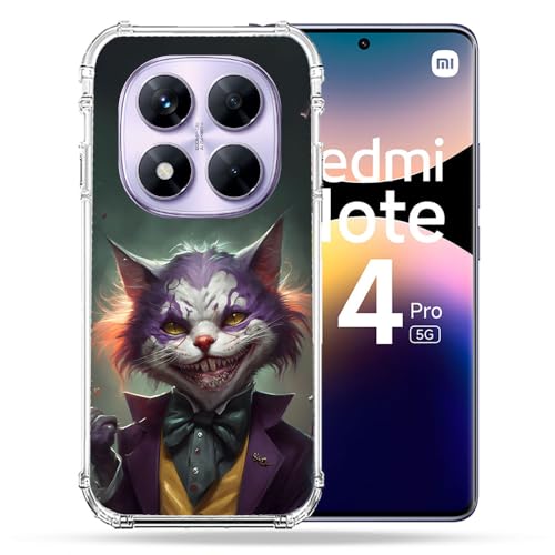 Coque Xiaomi Redmi Note 14 Pro 5G antichoc motif chat Joker style original