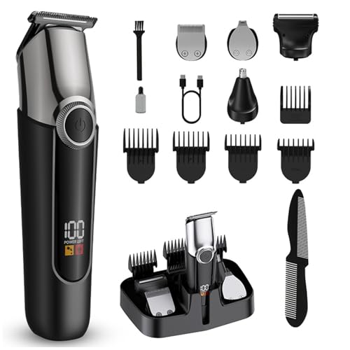 Tondeuse à cheveux fil Domary avec kit de toilettage 5 en 1 et affichage LED