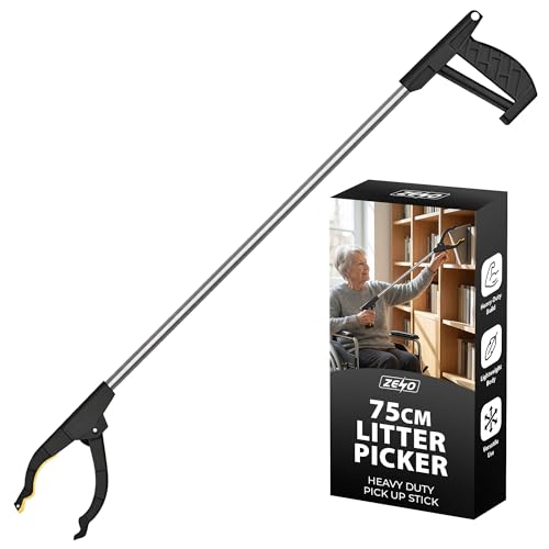 ZENO Litter Picker 75cm | Grabber Stick | Litter Pickers for Adults | Grabbers for Disabled | Rubbish Picker Grabber | Magnetic Tip | Long Reach | Ergonomic Handle | Helping Hand Grabber (1)